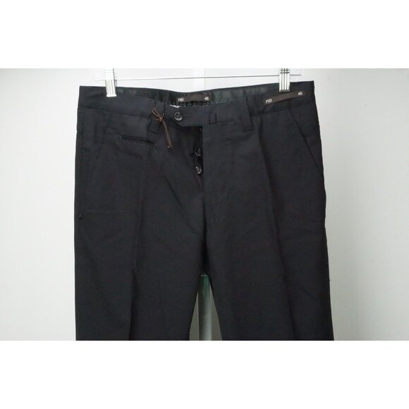 PT01 Slim Fit Stretch Wool Blend blue Mens Dress Pants Trousers Sz 46 EU NEW